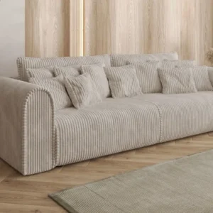 Designer Sofa Big Buddy 3 Sitzer mit Schlaffunktion und Stauraum in Breitcord