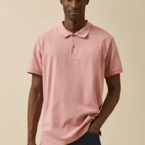 Einfarbiges Herren-Poloshirt aus Pikee aus Bio-Baumwolle