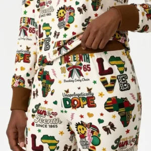 Juneteenth Breaking Every Chain Bamboo Women Pajama Set