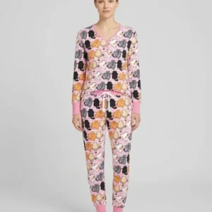 Funny Cat Butts Club Family Matching Bamboo Women Pajama Set