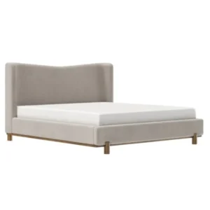 Isadora Platform Bed in Dark Beige