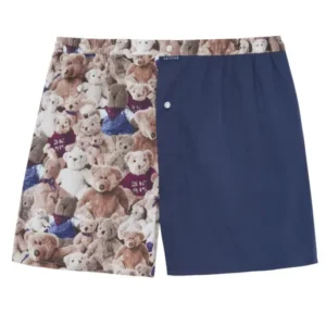 Caleçon classique Homme Upcyclé Teddy Violet et Bordeaux 1