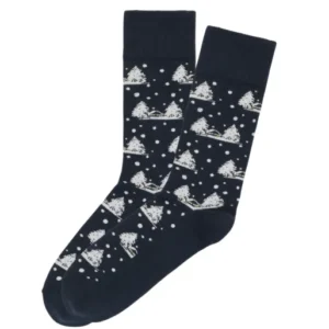 Chaussettes homme marine montagne neige 1