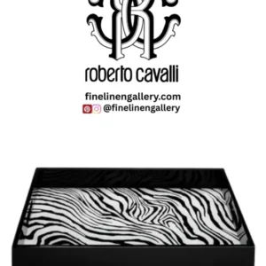 Roberto Cavalli Home Tray ZEBRAGE Rectangular Small 7.75" x 11.75" - Palais Royal Linen Gallery