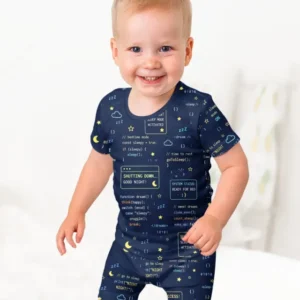 It Techy Job Matching Dad and Son Bamboo Two Piece Short Sleeve Shorts Pajama Set