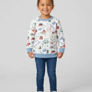 The North Pole Map Bamboo Crewneck Sweatshirt