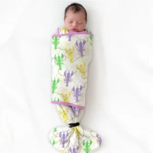 Mardi Gras Crawfish Family Matching Bamboo Sleep Bag Swaddler