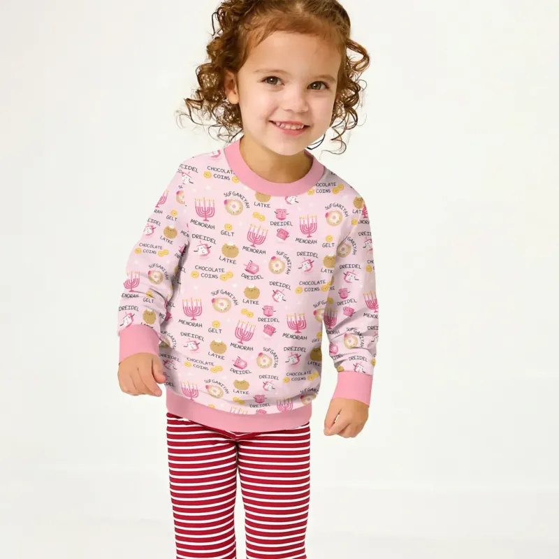 Family Hanukkah Matching Bamboo Crewneck Sweatshirt