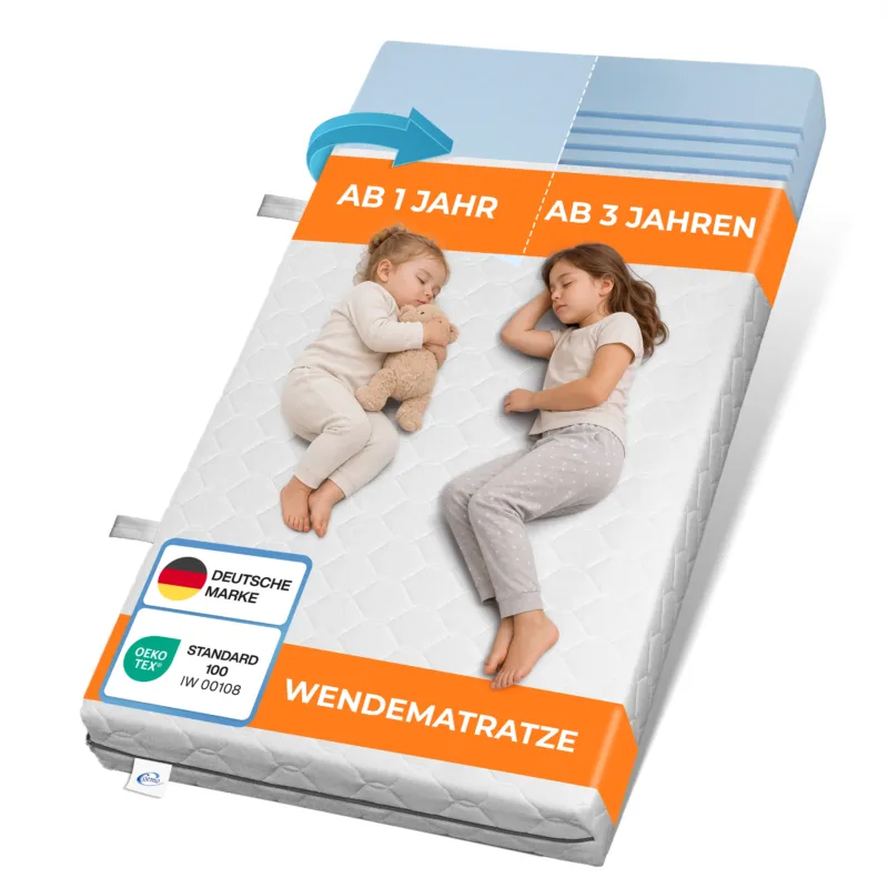 Coemo Kindermatratze Somi 7 Zonen - Jugendmatratze Wendematratze H1 und H2