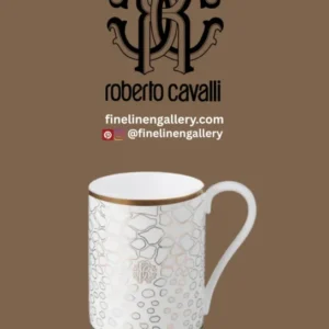 Roberto Cavalli Home Mug Cup GIRAFFE in Luxury Box diam. 2.5", H 3.3", cap. 12.5 oz - Palais Royal Linen Gallery