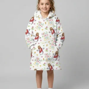 Jesus Loves Me Bamboo Blanket Hoodie