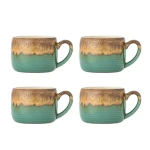 Becher Linea - aus Steingut gefertigt / 4er Set Multipack