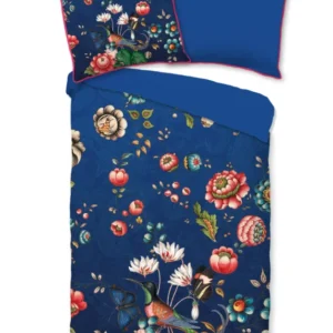 Glück Percale Duvet Cover "Cooper" - Blau - Rits