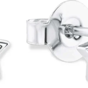 Prinzessin Lillifee Ohrstecker Stern, silberfarben mit pinkem Steinchen