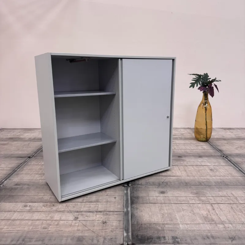 Planmöbel Highboard 120cm 3OH Grau Büro Schrank gebraucht