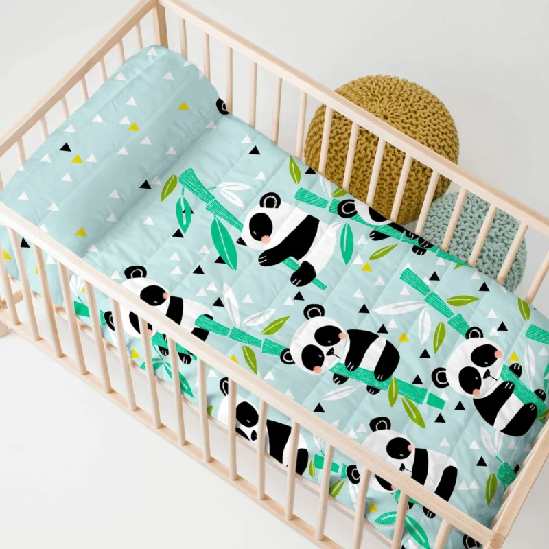 PANDA GARDEN BLUE COLCHA CUNA