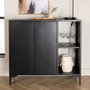 Kommode Nerano – Schwarz, Industrial mit modernem Loft-Charme