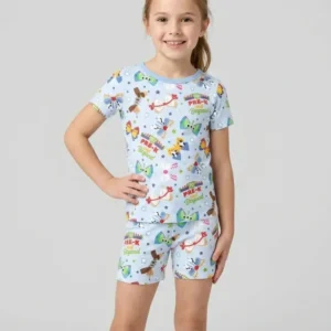 Ready for Pre-K Bamboo Two Piece Short Sleeve Shorts Pajama Set