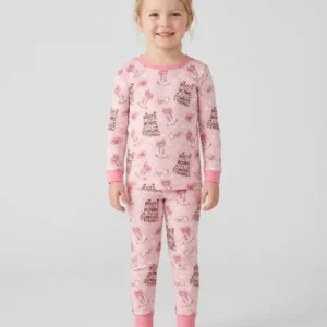 Western Cowgirl Boots And Bows Bamboo Two Piece Long Sleeve Pajama Set