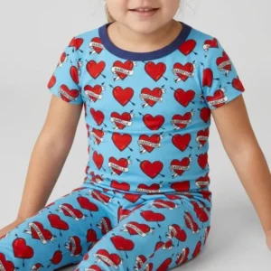 Dad's Kids Bamboo Two Piece Short Sleeve Pajama Set