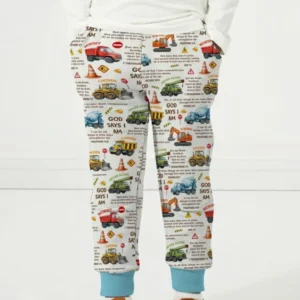 Bible Verse Construction Trucks Bamboo Jogger