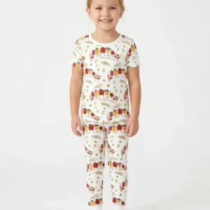 Let's Celebrate Rosh Hashanah Bamboo Two Piece Short Sleeve Pajama Set