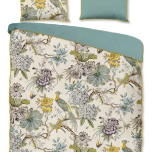 Descanso Satin Duvet Cover "Wood" - Multi - Dubbele instopflap