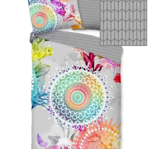 Hip Flanellen Duvet Cover "Ivrea" - Multi - Rits
