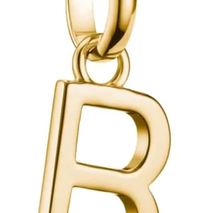 Vergoldeter Charm-Anhänger mit Buchstabe B und Öse
