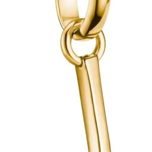 Vergoldeter Charm-Anhänger Buchstabe J mit Öse und Ring