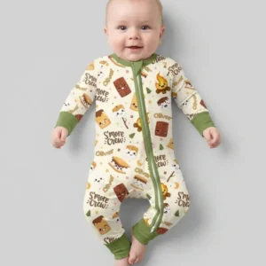 Custom Name Kawaii S'more Crew Family Matching Bamboo Convertible Zippy