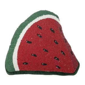 Zierkissen Palermo – Wassermelonen-Design mit Glasperlen