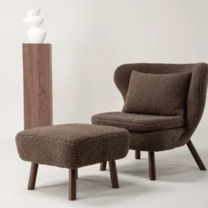 Designer Lounge Sessel Eldvik – Teddy-Optik Braun