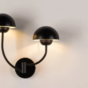 Wandleuchte „Noir Duo" – Mit matt schwarzen Sockel