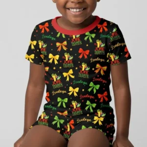 Little Miss Juneteenth Bamboo Two Piece Short Sleeve Shorts Pajama Set