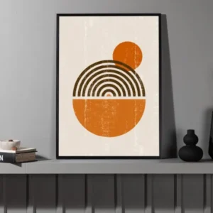 Poster Orange Ball aus hochwertigem Papier