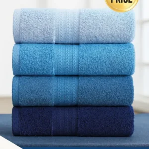 HELDENA Handtuch-Set Blau 4er – Baumwolle, 50×85 cm