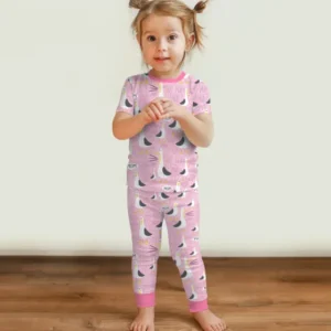 Funny Seagull MOM Two Piece Short Sleeve Pajama Set