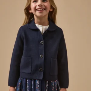 Mädchen-Cardigan aus Milano-Strick – Kollektion « Junior »