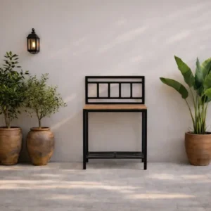 Ablagetisch Jana – Outdoor-Küchenmodul mit Teakholz-Arbeitsfläche