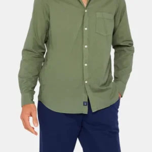 Chemise Homme manches longues Voile de coton Blanc et Ivoire 16