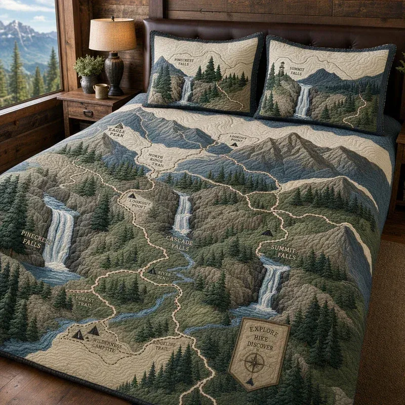 Adventure Trail Bamboo Quilt Bedding Set