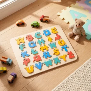 Funny Letter Friends Wooden Alphabet Puzzle