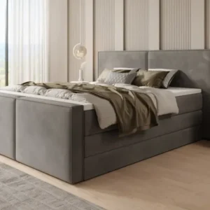 Boxspringbett Ophelia II mit hochklappbarem Stauraum in Samt