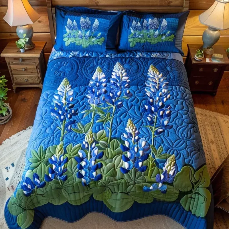 Bluebonnet Trail Bamboo Quilt Bedding Set
