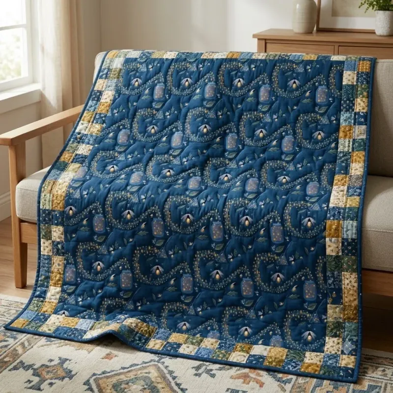 Catching Fireflies Bamboo Quilt Blanket
