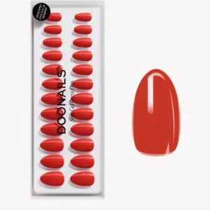 Fire Place Short Almond Soft Gel Press Ons