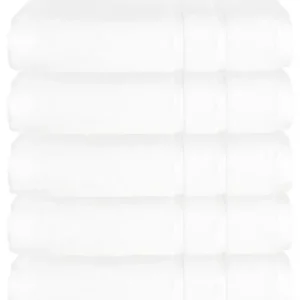 Hotel badhanddoeken wit - 5 stuks