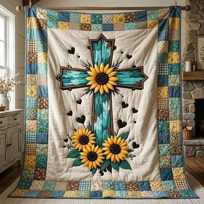 Faith And Flora Bamboo Quilt Blanket
