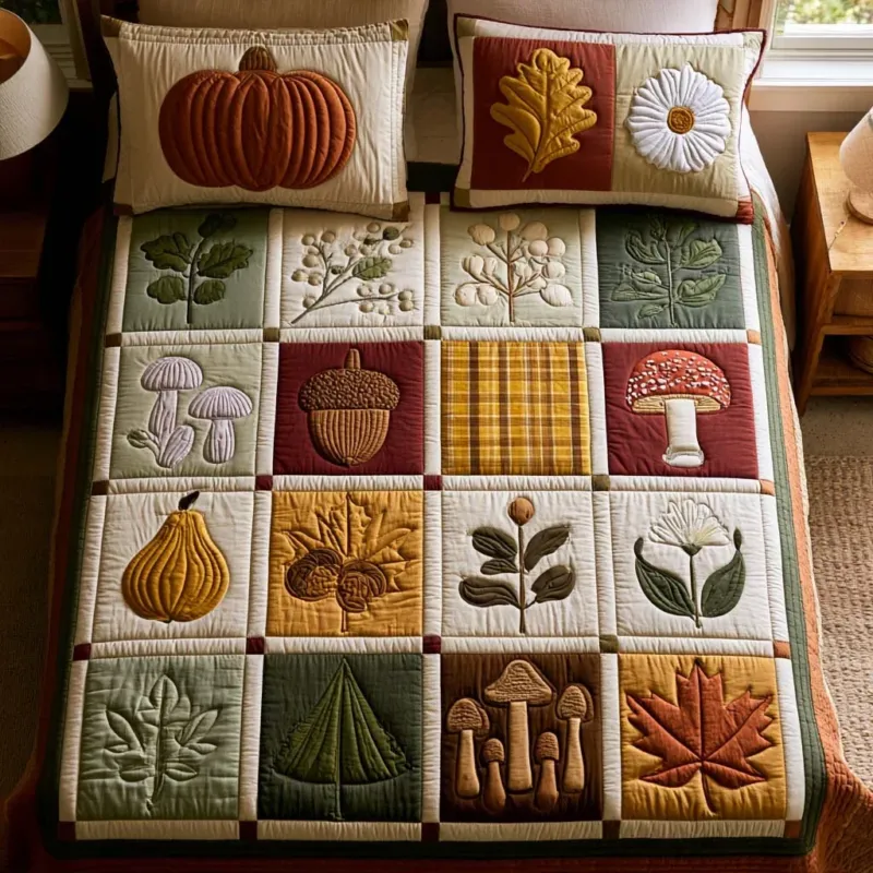 Fall Harvest Bamboo Quilt Bedding Set